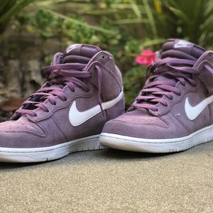 Purple Suede Nike Dunk Hi Size 10